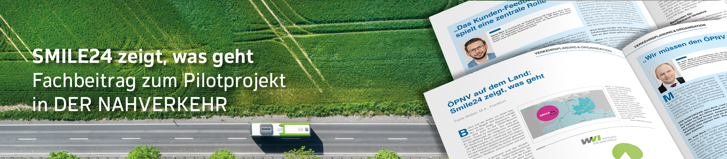 Ausschnitt des Fachbeitrags zum Pilotprojekt SMILE24 aus DER NAHVERKEHR.